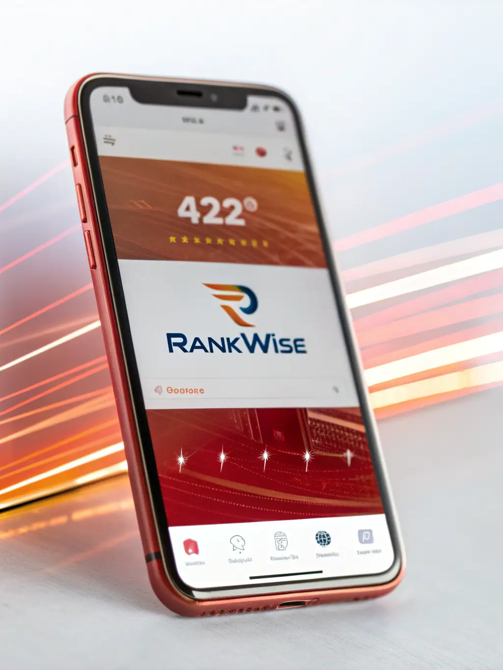 A modern graphic showcasing the importance of mobile SEO, with a smartphone displaying a website optimized for mobile viewing and fast loading speeds.