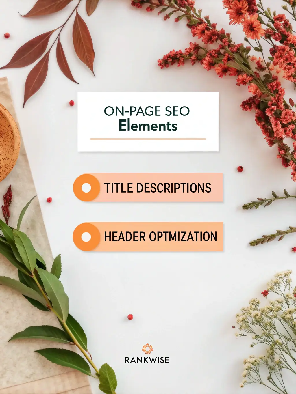A visually appealing graphic illustrating the concept of on-page SEO optimization, showing elements like title tags, meta descriptions, and header tags being optimized.